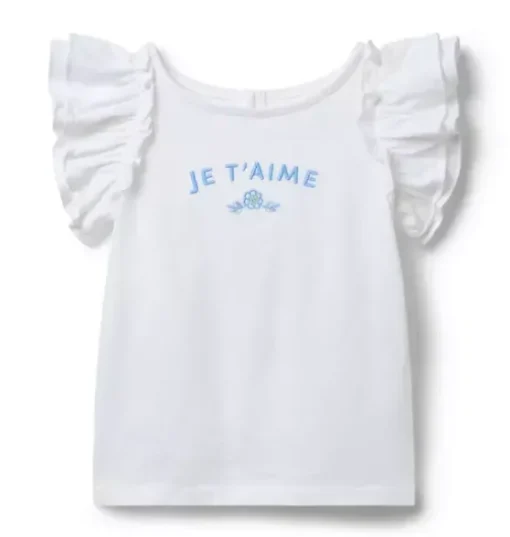 Je T'aime Ruffle Sleeve Tee