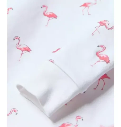 Kids Pima Snug Fit Pajama Set in Flamingos