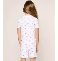 Kid's Pima Snug Fit Short Pajama Set in Flamingos