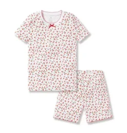 Kid's Pima Snug Fit Short Set in Cherry Orchard