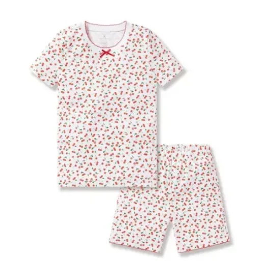 Kid's Pima Snug Fit Short Set in Cherry Orchard