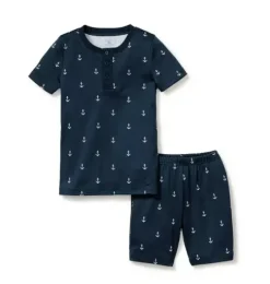 Kid's Snug Fit Short Pajama Set in Portsmouth Anchors