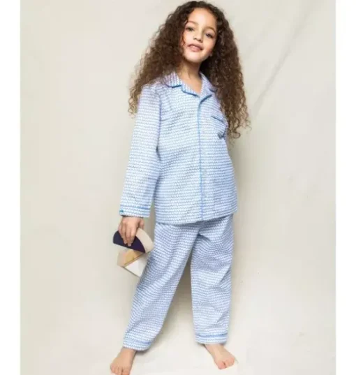 Kid's Twill Pajama Set in La Mer