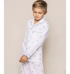 Kid's Twill Pajama Set in Bateau