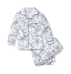 Kid's Twill Pajama Set in Blue Timeless Toile