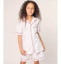 Kid's Twill Short Pajama Set in Coastal Charms