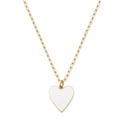 Kid's White Heart Necklace