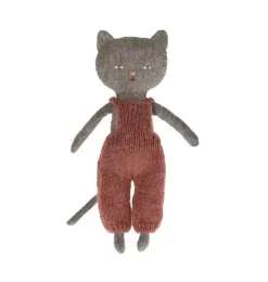 Kitten in Overalls - Grey