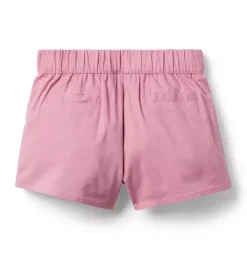 Lace Trim Canvas Short