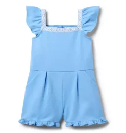 Lace Trim Ponte Romper