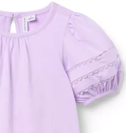 Lace Trim Puff Sleeve Top