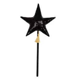 “Black Sequins” Crown and Wand Magic Set