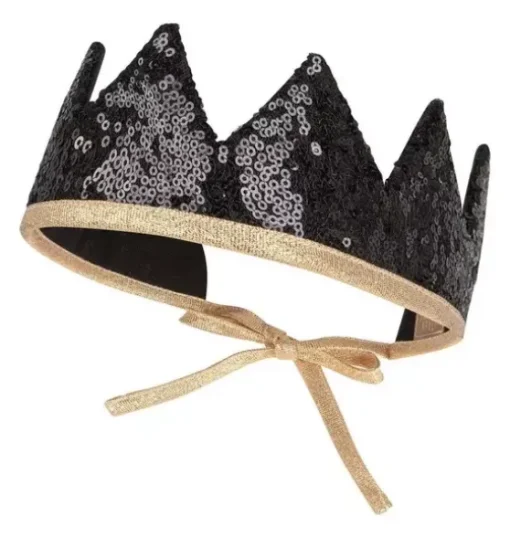 “Black Sequins” Fairy Tale Crown