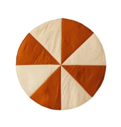 “Caramel Candy” Round Patchwork Mat