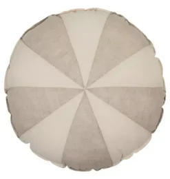 “Cream Circus” Round Patchwork Pillow