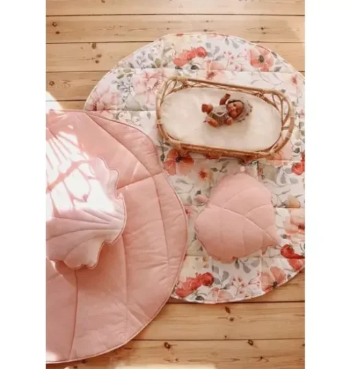 “Flower Power” Round Cotton Mat