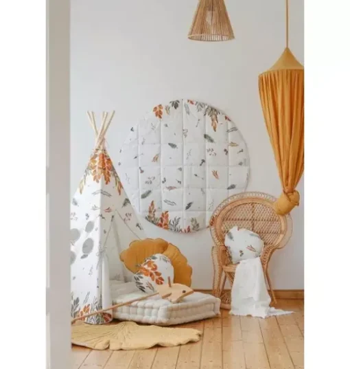 “Forest Friends” Round Cotton Mat