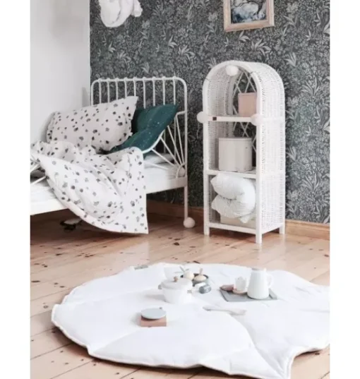“Shabby Chic” Teepee Tent with Frills and "White" Leaf Mat Set