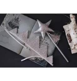 “Silver Sequins” Crown and Wand Magic Set