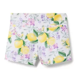 Lemon Floral Canvas Short