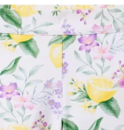Lemon Floral Canvas Short