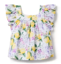 Lemon Floral Top
