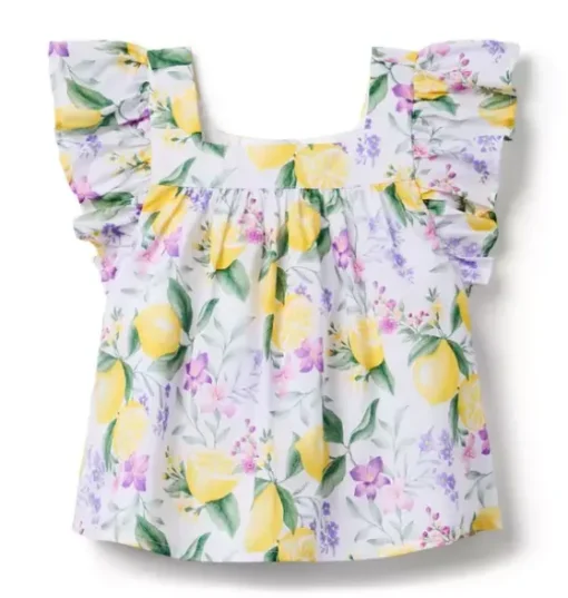 Lemon Floral Top