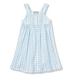 Light Blue Gingham Charlotte Nightgown