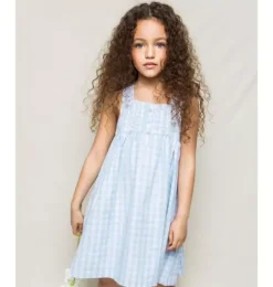 Light Blue Gingham Charlotte Nightgown