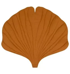 Linen “Caramel” Ginkgo Leaf Mat