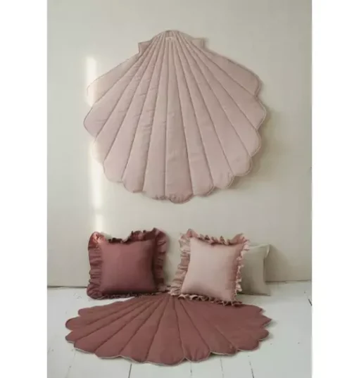 Linen “Powder Pink” Shell Mat