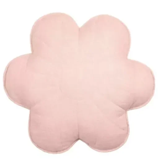 Linen "Light Pink Lily" Flower Pillow