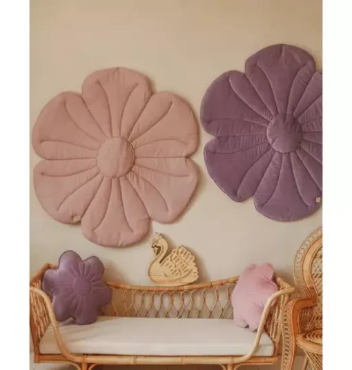 Linen "Powder Rose" Flower Mat