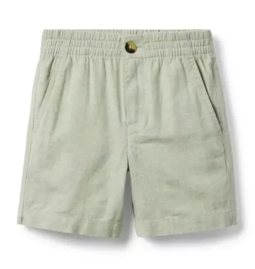 Linen-Cotton Pull-On Short