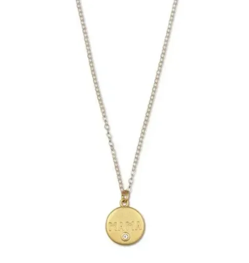 MAMA Coin with Topaz Necklace