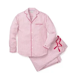 Men's Pajama Set in Antique Red Ticking