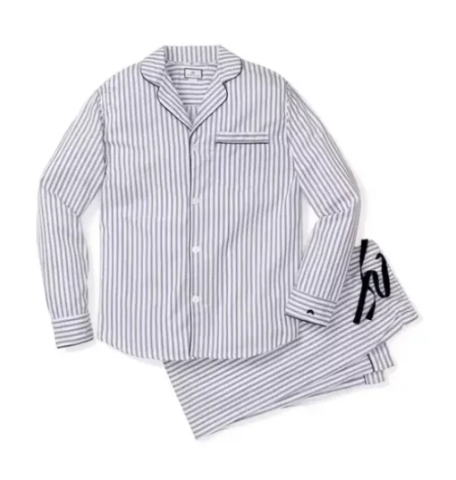 Men's Pajama Set in Navy French Ticking