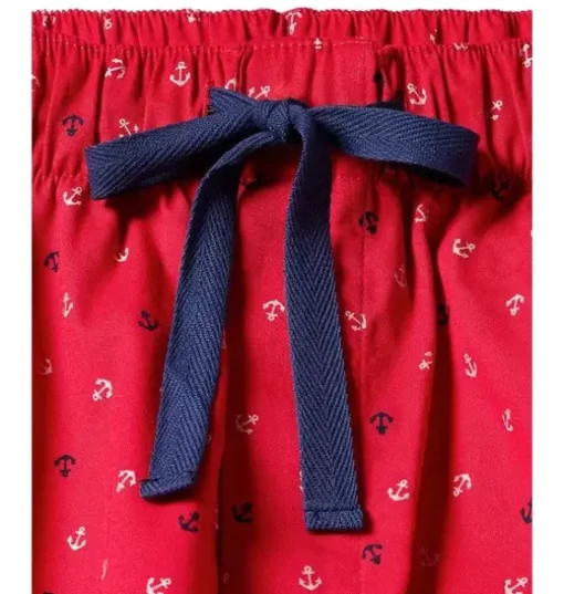 Men's Twill Pajama Pant in Anchors Away