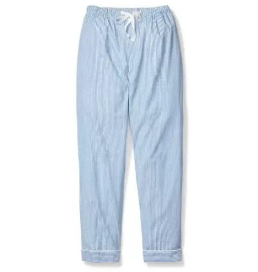 Men's Twill Pajama Pants in French Blue Seersucker