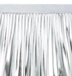 Metallic Pleated Skirt
