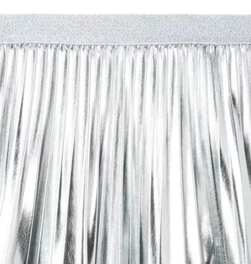 Metallic Pleated Skirt