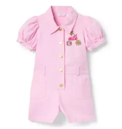 Milk Bar x Janie and Jack Puff Sleeve Romper