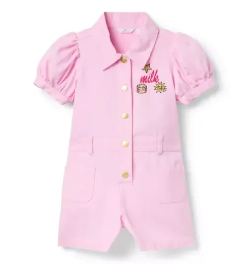 Milk Bar x Janie and Jack Puff Sleeve Romper