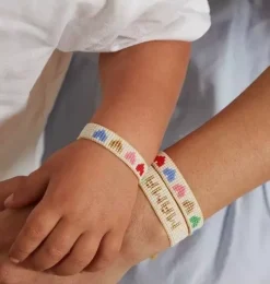 Mini & Me Rainbow Hearts Beaded Bracelet Set