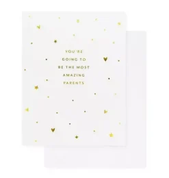 Most Amazing Parents, Gold Greeting Card