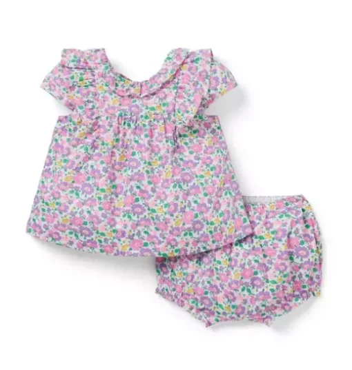 Mrs. Stoneley Matching Baby Set Made With Liberty Fabric