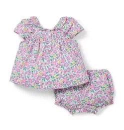 Mrs. Stoneley Matching Baby Set Made With Liberty Fabric
