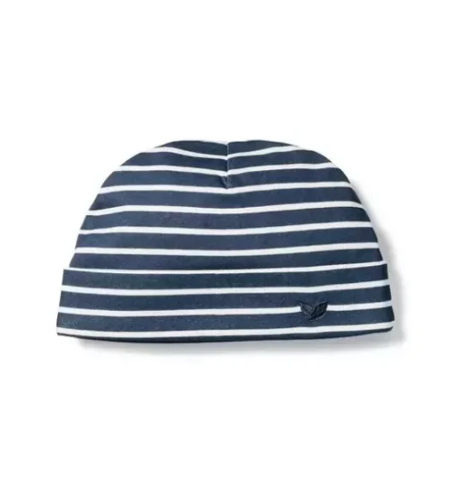Navy Stripe Pima Cotton Hat