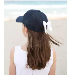 Navy USA Bow Baseball Hat