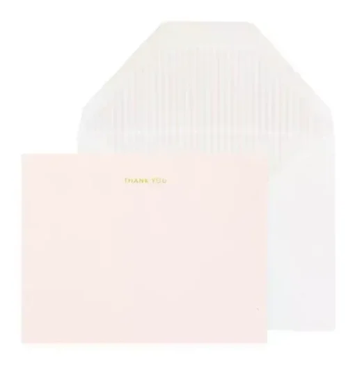 Pale Pink Thank You Card